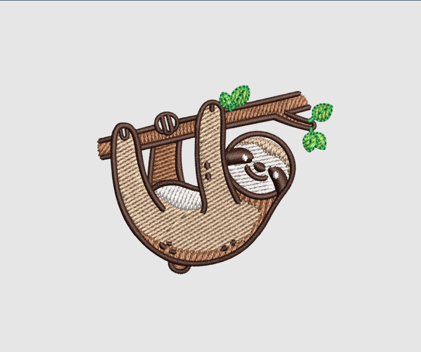 Sloth | Embroidered T-Shirt | Oversized Fit