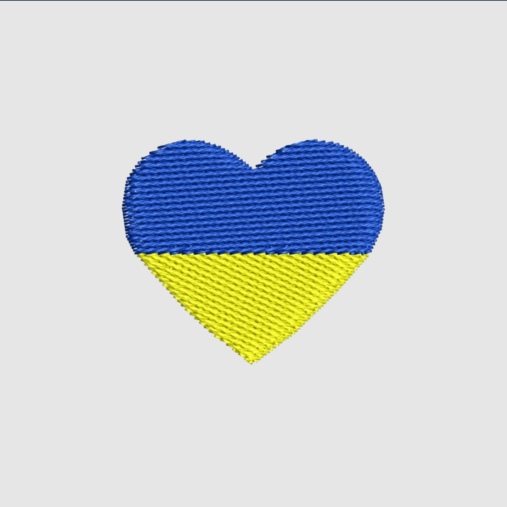 Heart with Ukraine | Embroidered T-Shirt | Oversized Fit