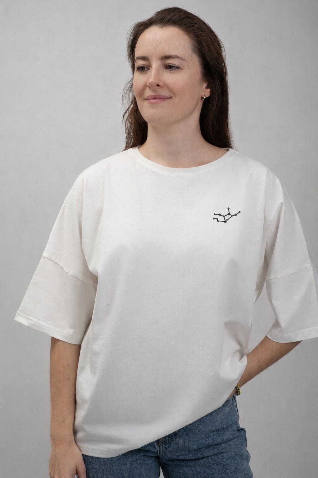 Virgo Constellation | Embroidered T-Shirt | Oversized Fit