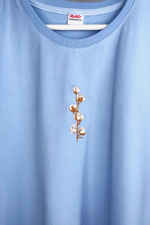 Cotton Branch | Embroidered T-Shirt | Oversized Fit