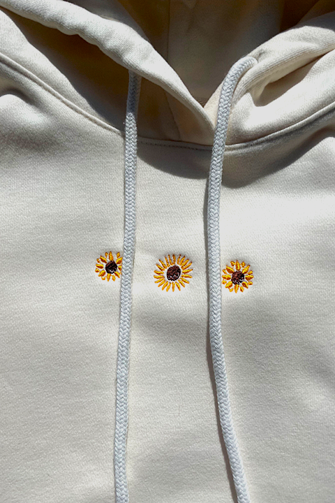 Sunflowers | Embroidered Hoodie | Regular Fit