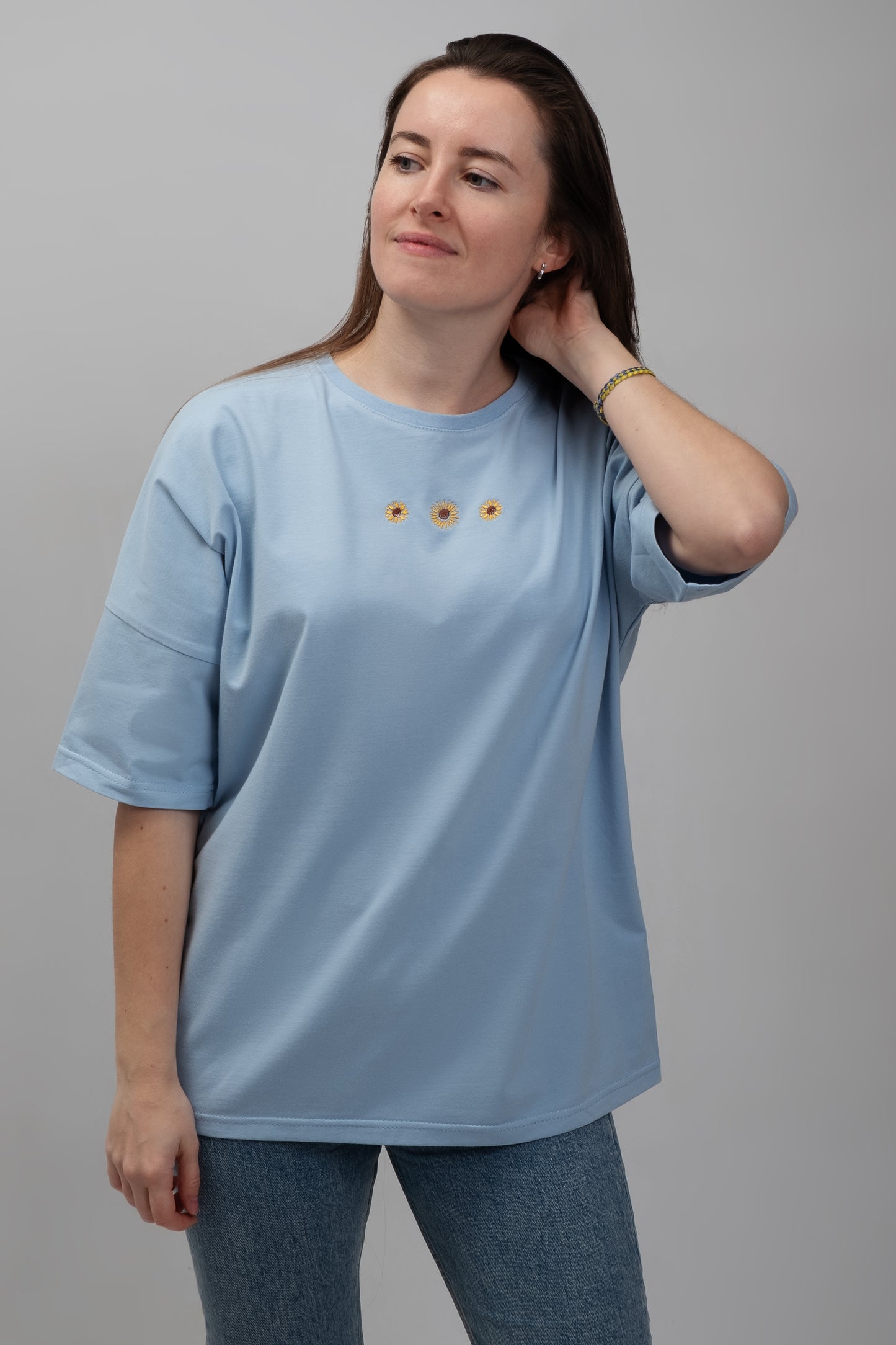 Sunflowers | Embroidered T-Shirt | Oversized