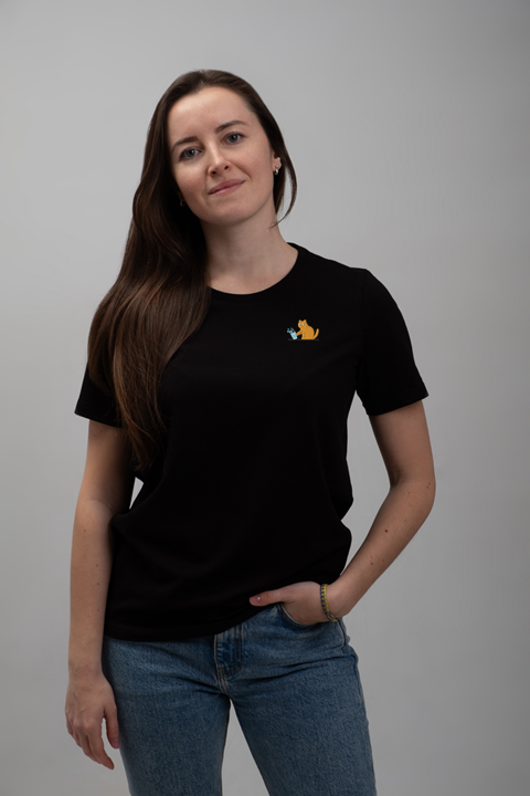 Cat | Embroidered T-Shirt | Regular Fit