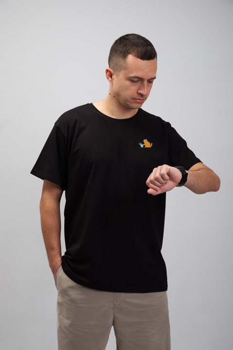 Cat | Embroidered T-Shirt | Regular Fit