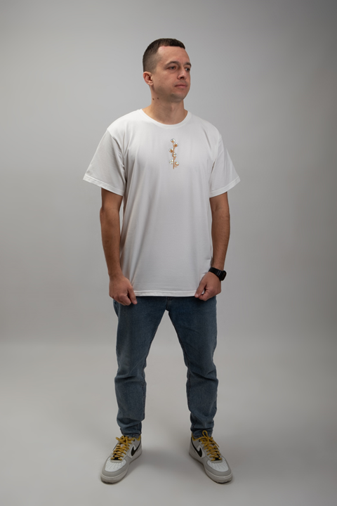 Cotton Branch | Embroidered T-Shirt | Regular Fit