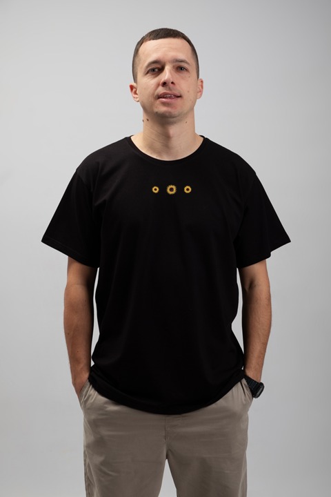 Sunflowers | Embroidered T-Shirt | Regular Fit