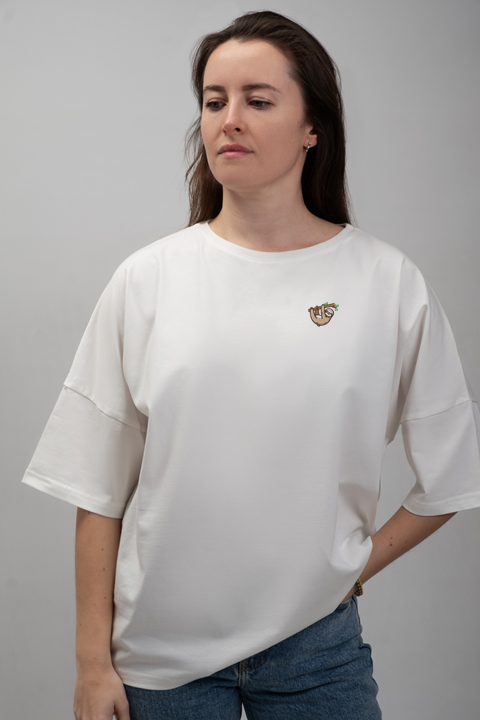 Sloth | Embroidered T-Shirt | Oversized Fit