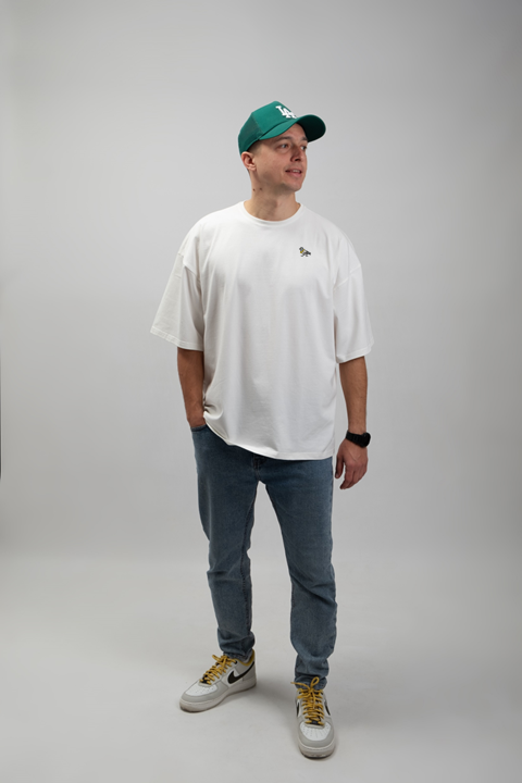Pigeon | Embroidered T-Shirt | Oversized Fit