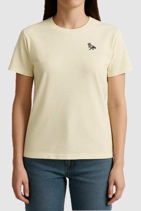 Pigeon | Embroidered T-Shirt | Regular Fit
