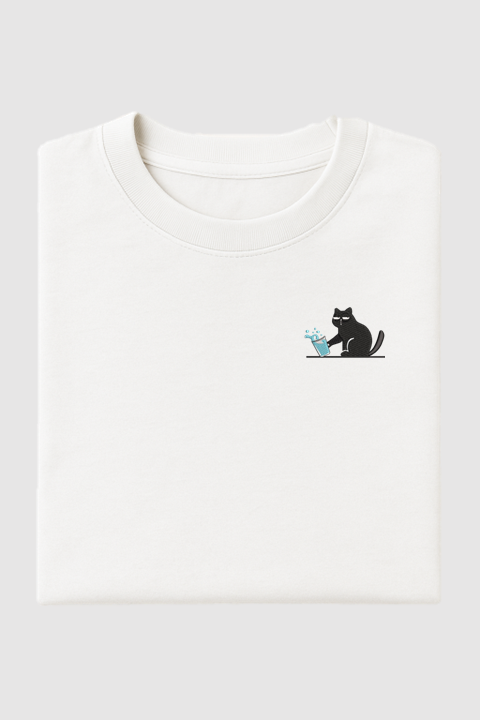 Cat | Embroidered T-Shirt | Regular Fit