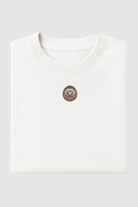 Hedgehog | Embroidered T-Shirt | Regular Fit