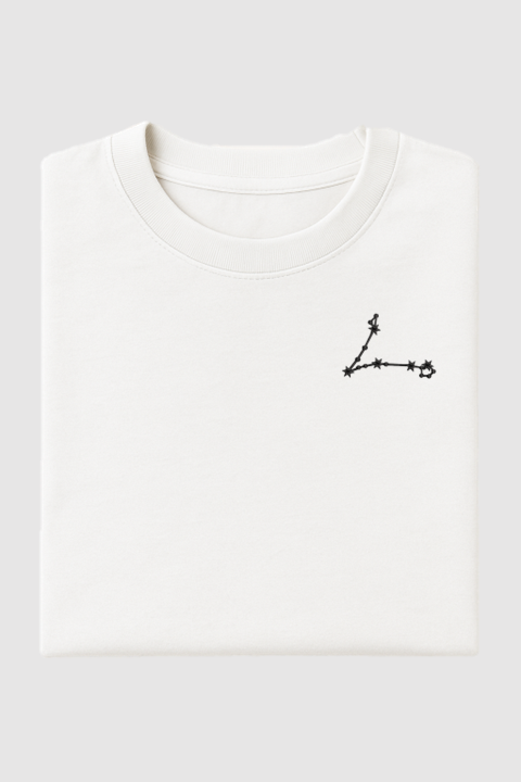 Pisces Constellation | Embroidered T-Shirt | Oversized Fit