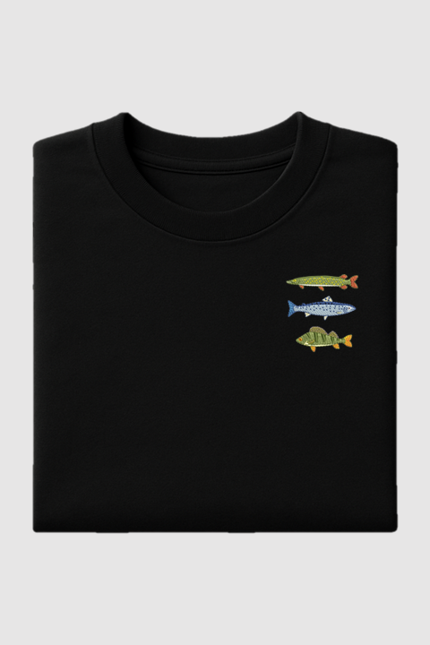 Fishing | Embroidered T-Shirt | Regular Fit