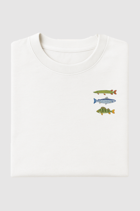 Fishing | Embroidered T-Shirt | Oversized Fit