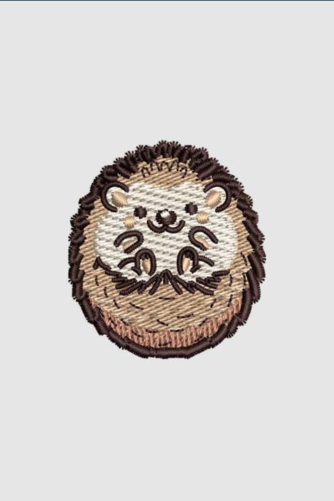 Hedgehog | Embroidered T-Shirt | Regular Fit