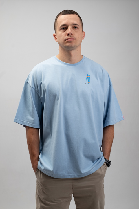 Skiing | Embroidered T-Shirt | Oversized Fit